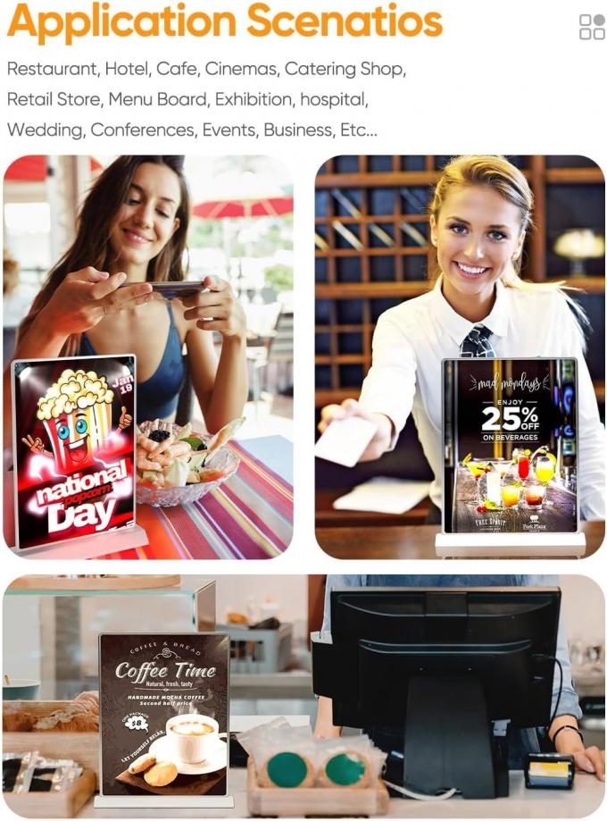 Brightness Adjustable Desktop Advertising Light Box Display 1