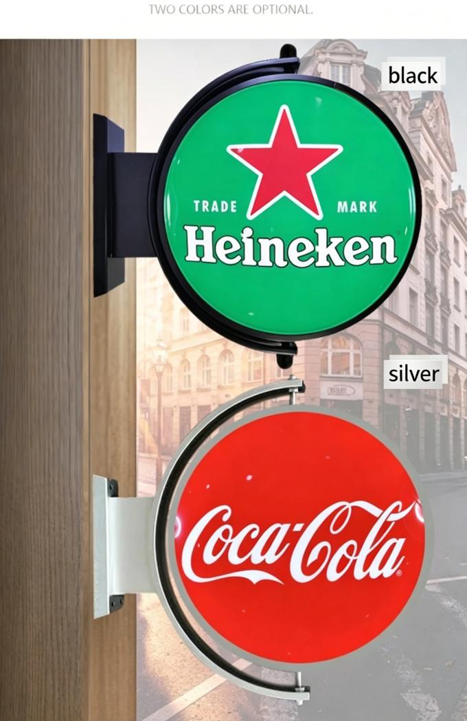 Led Rotating Sign Custom LED Projecting Light Box 360° Rotating Sign