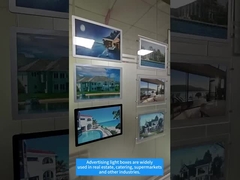 Magnetic A4 Real Estate Agent Hanging Acrylic Led Advertising Light Boxes