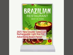 2025 New Double-Sided Led Rechargeable Light Box For Advertising Board Pannel