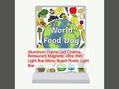 Aluminum Frame Led Cinema Restaurant Magnetic Ultra-thin Light Box Menu Board Poster Light Box