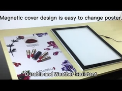 The magnetic cover design makes it easier to replace posters.