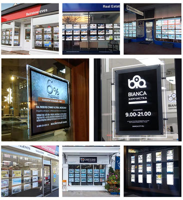 Buy Acrylic Poster Display Led Poster Frame Led Slim Crystal Advertising Light Box online manufacture