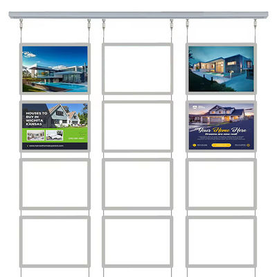 Buy Horizontal Hanging Crystal Light Box 210 X 297mm Slim LED Sign Board Display Panel online manufacture