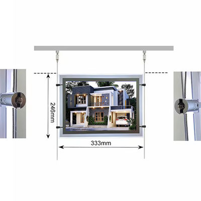 Buy A3 A4 Crystal Light Box Led Frames Illuminated Light Box Hanging Window Display online manufacture