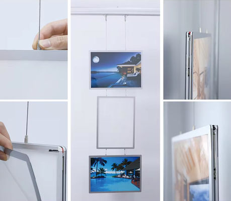 Buy Aluminum Ultra Slim Crystal Light Box Snap Clip Advertising Backlit Poster Frame Light Boxes online manufacture