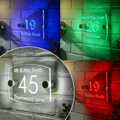 Buy House Number Sign LED Acrylic Signage Ad Signage Office Door Plate Hotel Door online manufacture