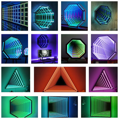 Buy 3D Mirror Neon Sign 220V Color Changing Neon Sign For Entertainment Area online manufacture