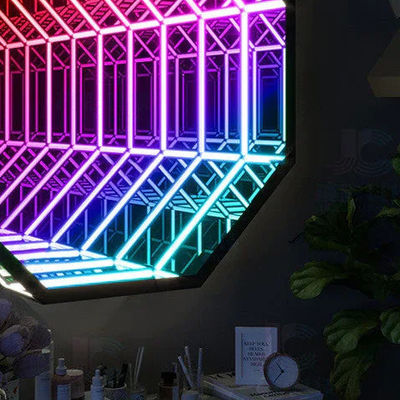 Buy 220V 3D Glass Neon Mirror Sign With Neon Tube Party Led Neon Strip Multicolor online manufacture