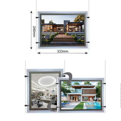 Buy Exhibition Display Ultra Slim A4 Light Box Backlit Acrylic Panel Display Crystal Light Box with Input Voltage DC12V DC24V online manufacture