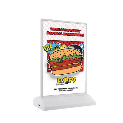 Buy Double-Sided Led Advertising A4 Light Boxs For Rechargeable Restaurant Menu online manufacture