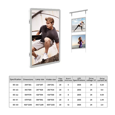 Buy Acrylic High Brightness Crystal Light Box KWS-AP-20 Backlit A4 Light Box 5.76W online manufacture