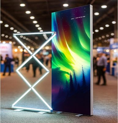 Buy Customizable Logo LED Display Banner Stand Advertising Light Boxes online manufacture