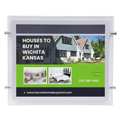 Energy Conservation Strip Screen Display 50000hrs Crystal Lightbox With Acrylic Panel