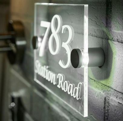 KWS-CW Custom Acrylic Metal House Number Acrylic Glow Sign Board Designed for Supermarkets