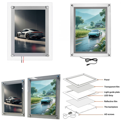 Durable Glass LED Light Box for Indoor Outdoor Advertising